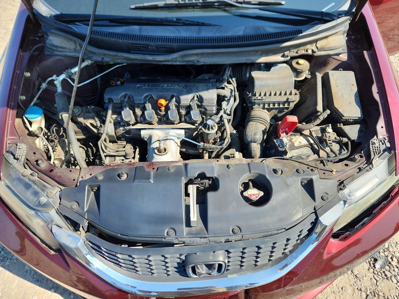 2013 Honda Civic Lx Burgundy vin: 2HGFB2F5XDH543748