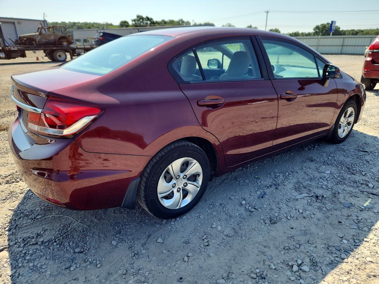 2013 Honda Civic Lx Burgundy vin: 2HGFB2F5XDH543748