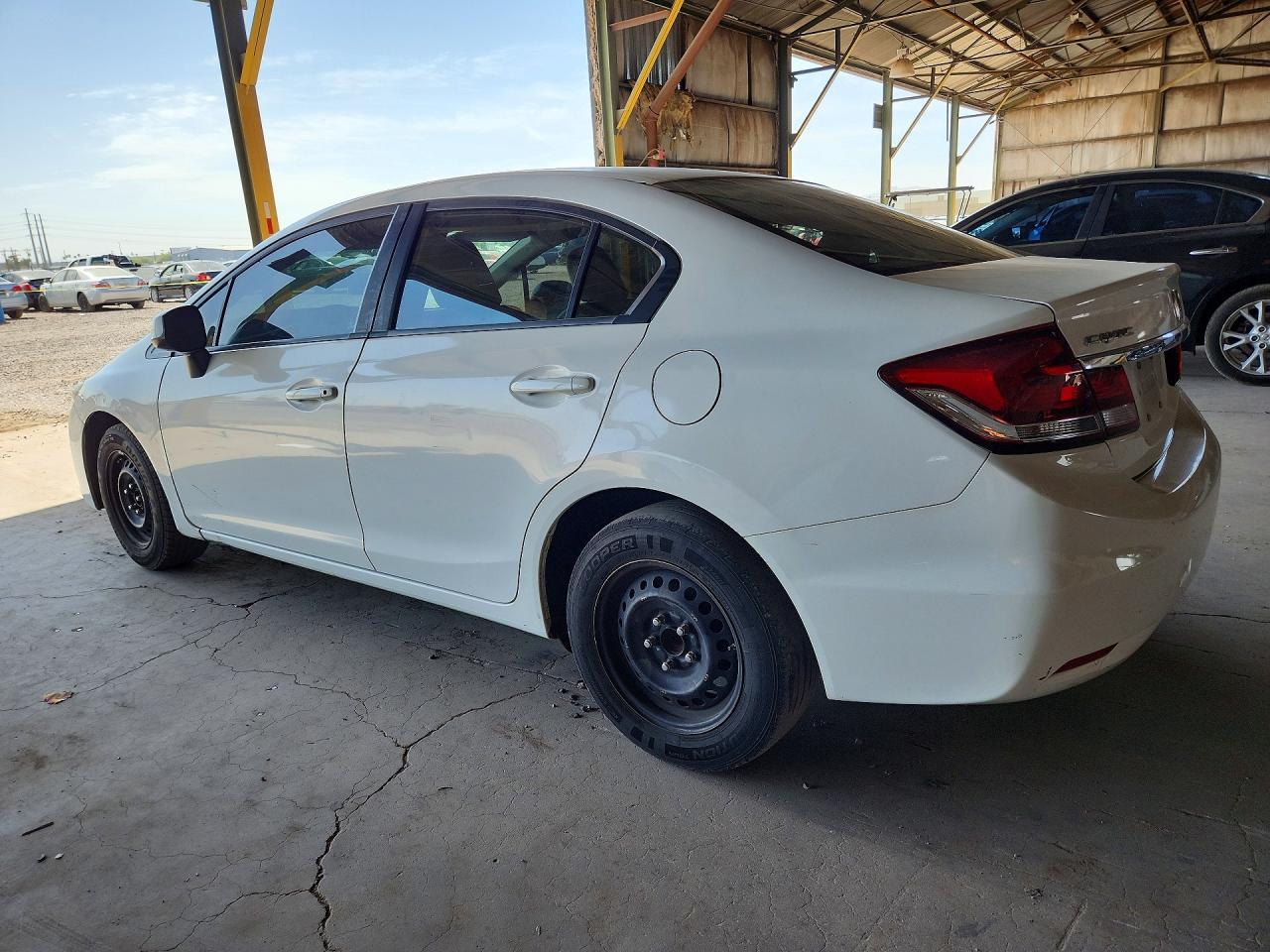 2013 Honda Civic Lx White vin: 2HGFB2F5XDH556600