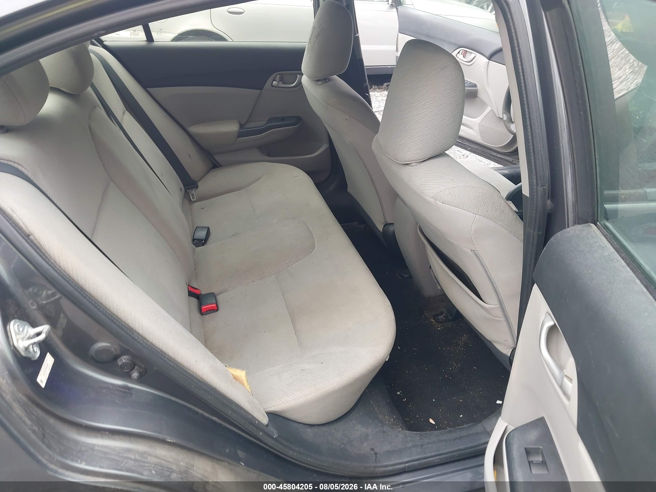 2013 Honda Civic Lx Gray vin: 2HGFB2F5XDH559397