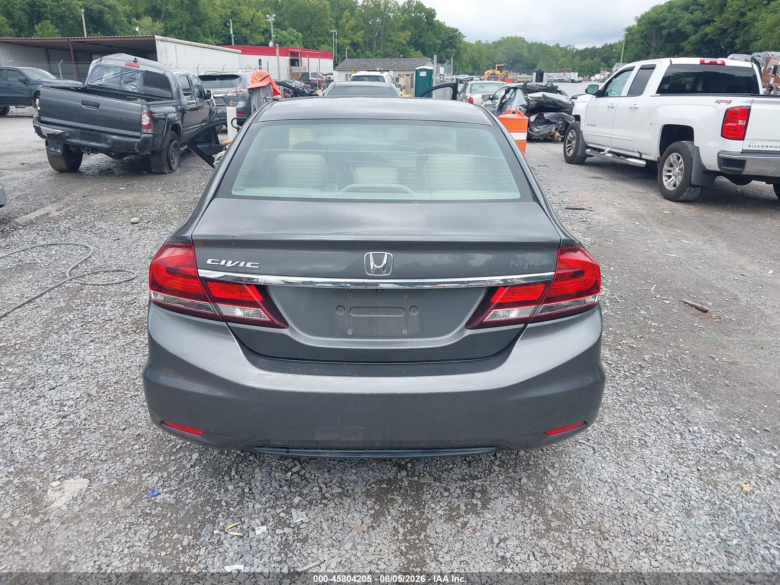 2013 Honda Civic Lx Gray vin: 2HGFB2F5XDH559397