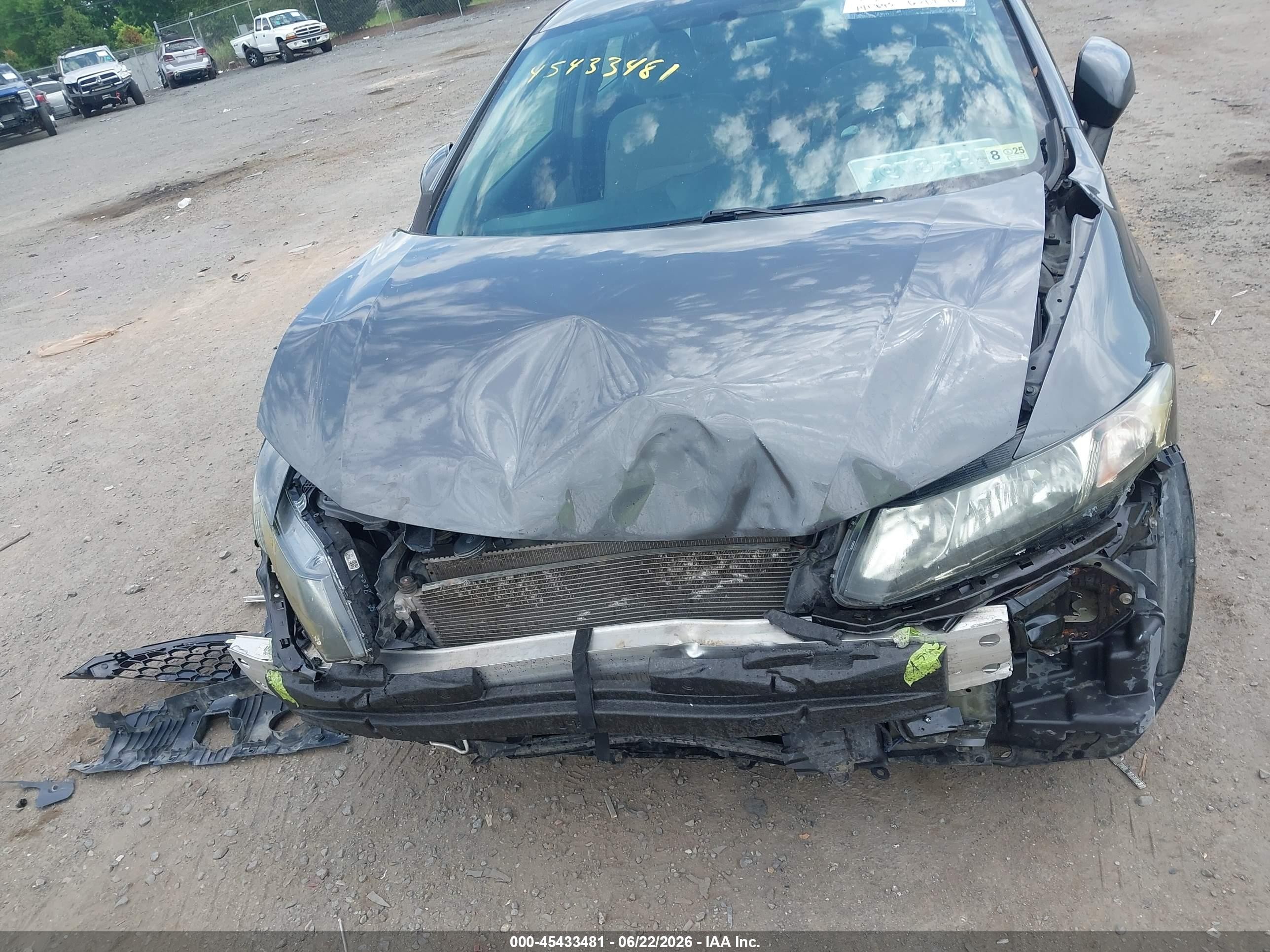 2013 Honda Civic Lx Gray vin: 2HGFB2F5XDH562977