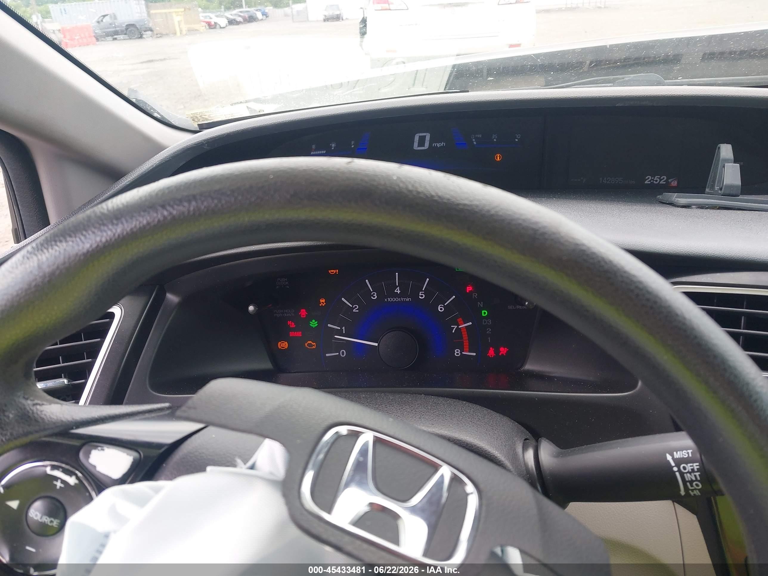 2013 Honda Civic Lx Gray vin: 2HGFB2F5XDH562977