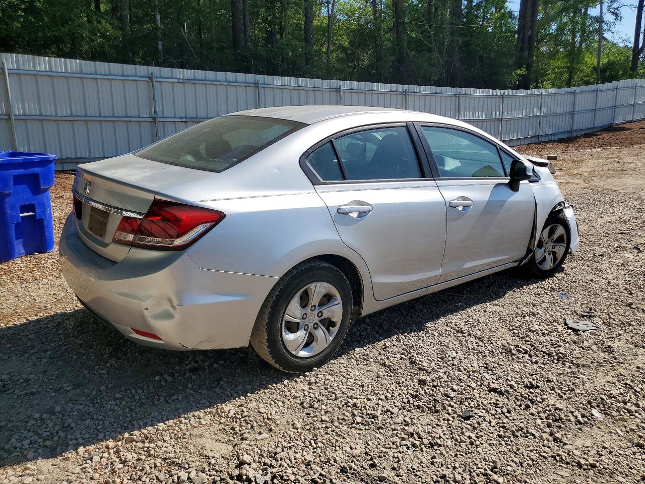 2013 Honda Civic Lx Gray vin: 2HGFB2F5XDH563742