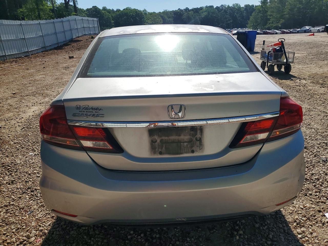 2013 Honda Civic Lx Gray vin: 2HGFB2F5XDH563742