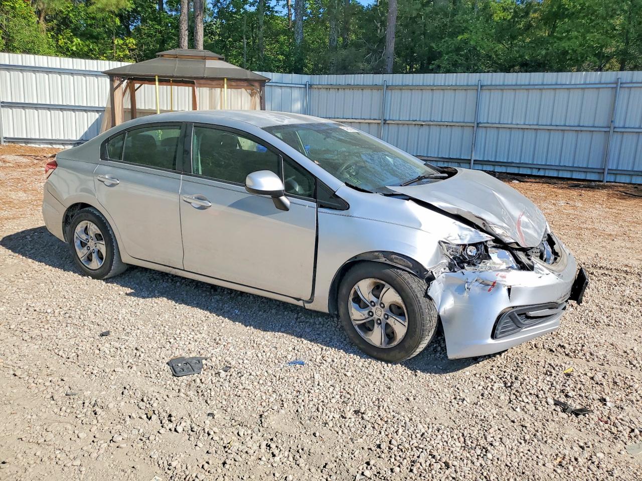 2013 Honda Civic Lx Gray vin: 2HGFB2F5XDH563742