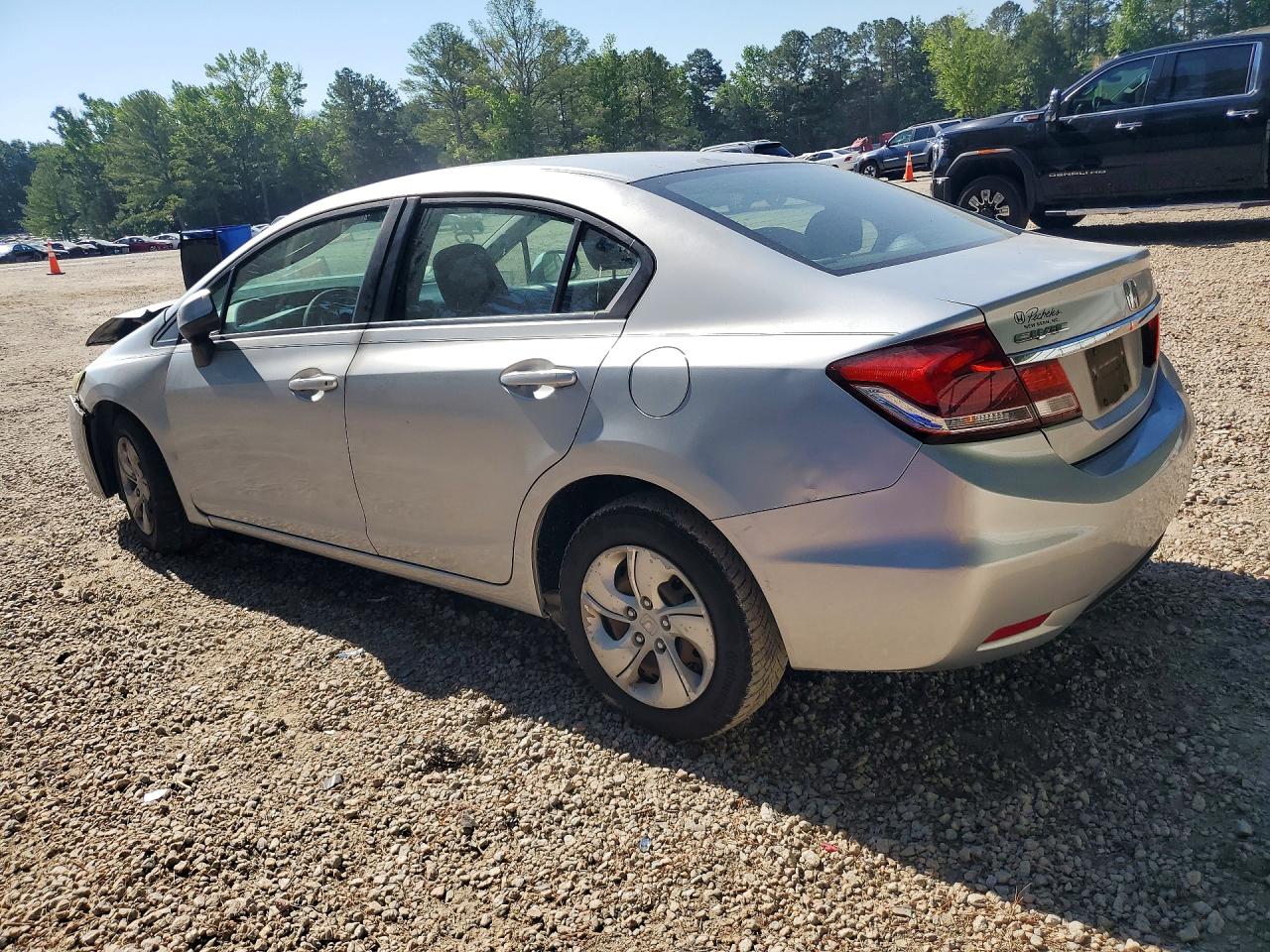2013 Honda Civic Lx Gray vin: 2HGFB2F5XDH563742