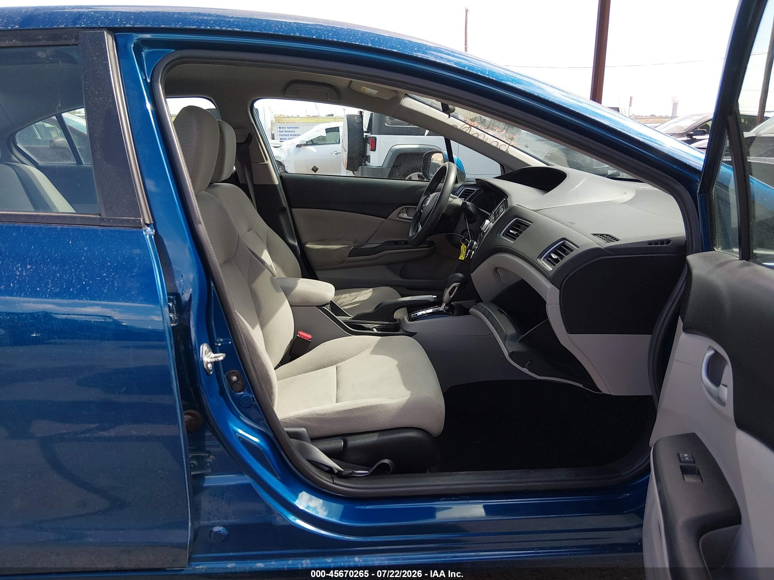 2013 Honda Civic Lx Синий vin: 2HGFB2F5XDH568830