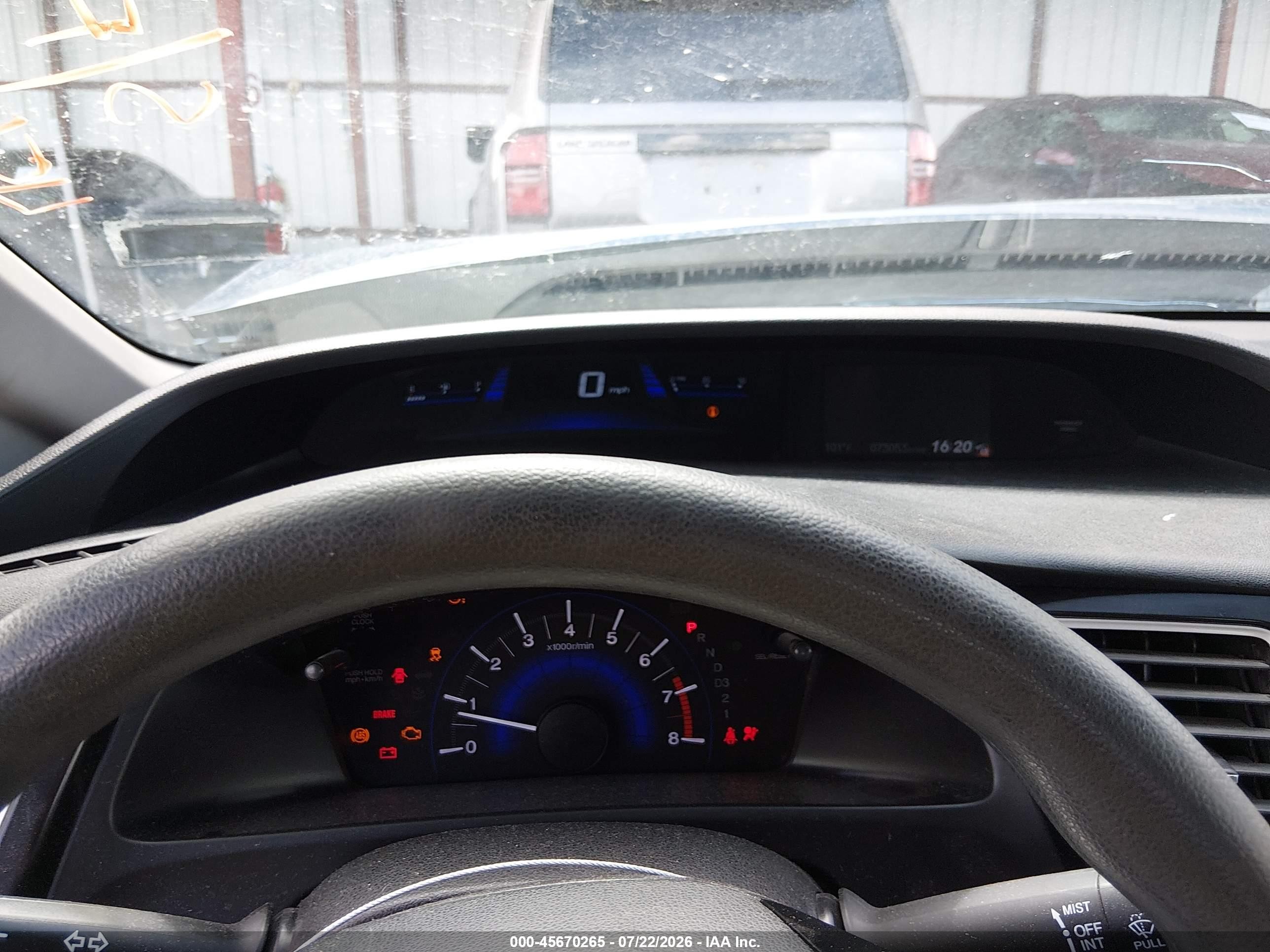 2013 Honda Civic Lx Синий vin: 2HGFB2F5XDH568830
