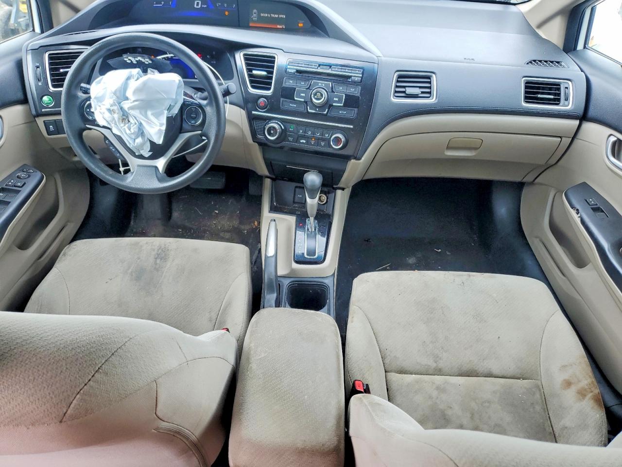 2013 Honda Civic Lx White vin: 2HGFB2F5XDH572845