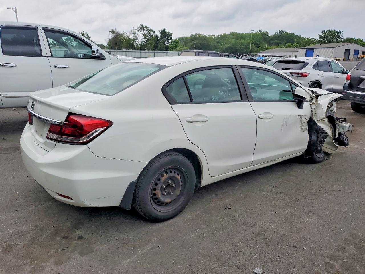 2013 Honda Civic Lx White vin: 2HGFB2F5XDH572845