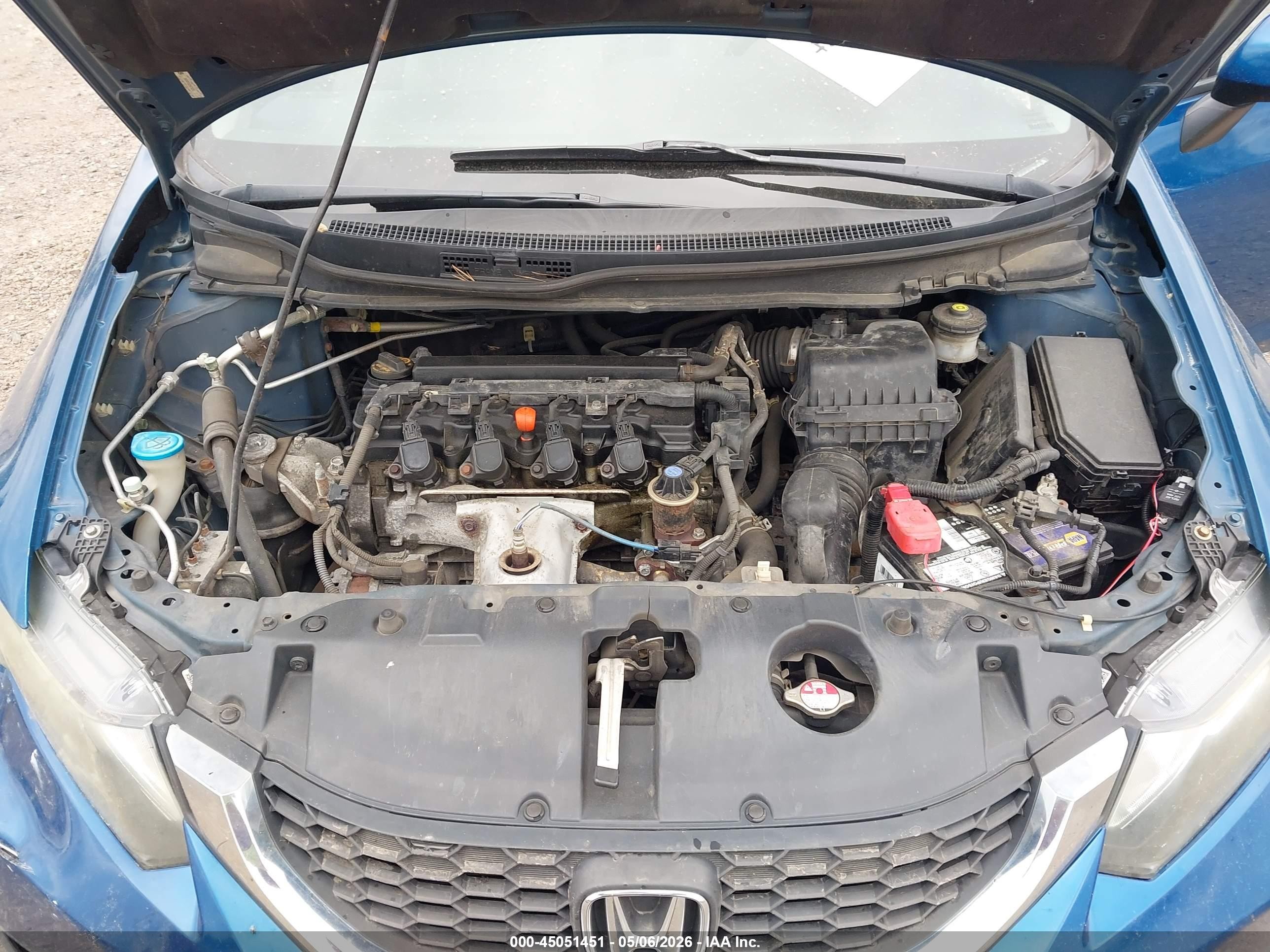 2013 Honda Civic Lx Blue vin: 2HGFB2F5XDH575079