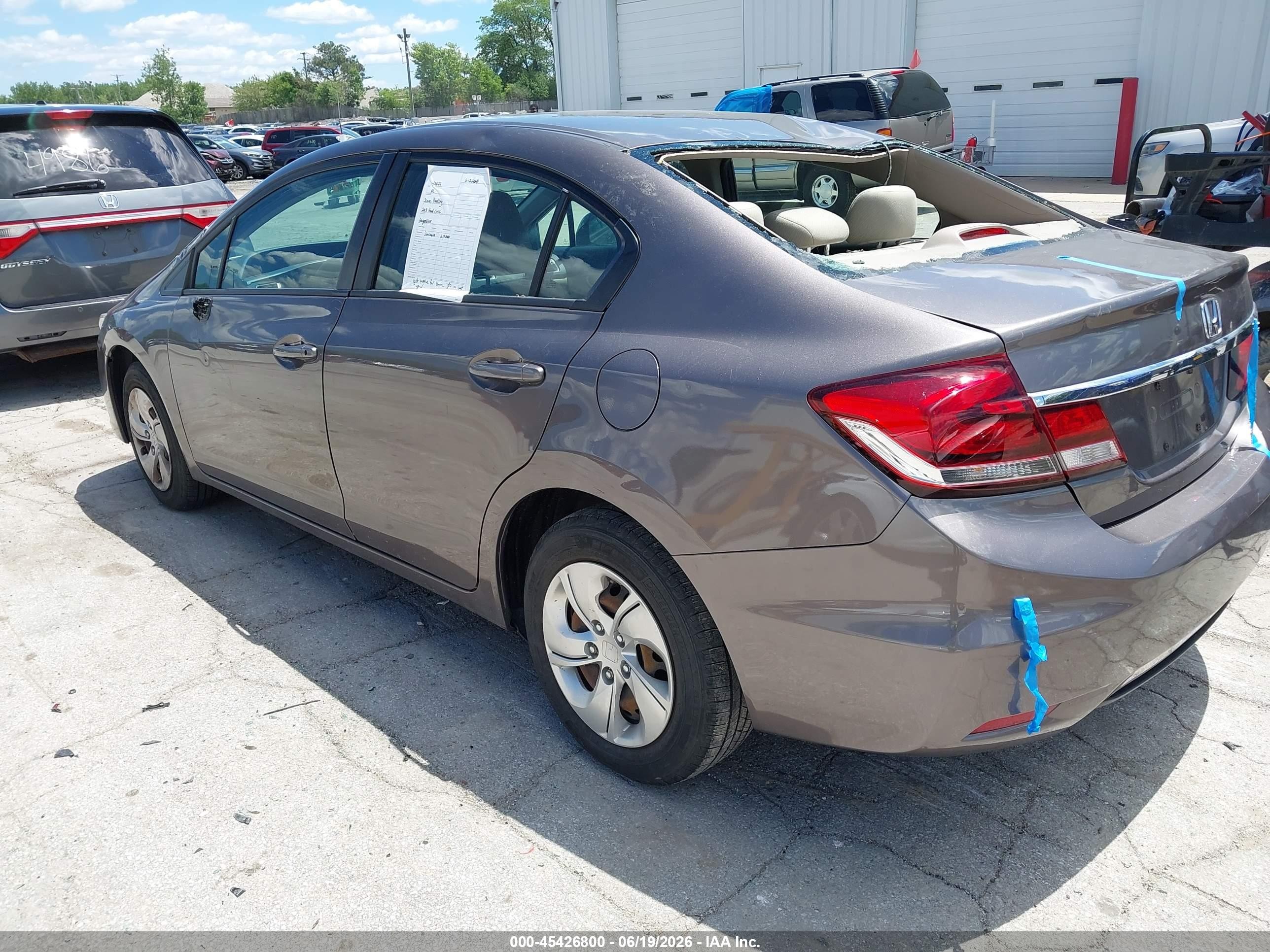 2013 Honda Civic Lx Silver vin: 2HGFB2F5XDH579939