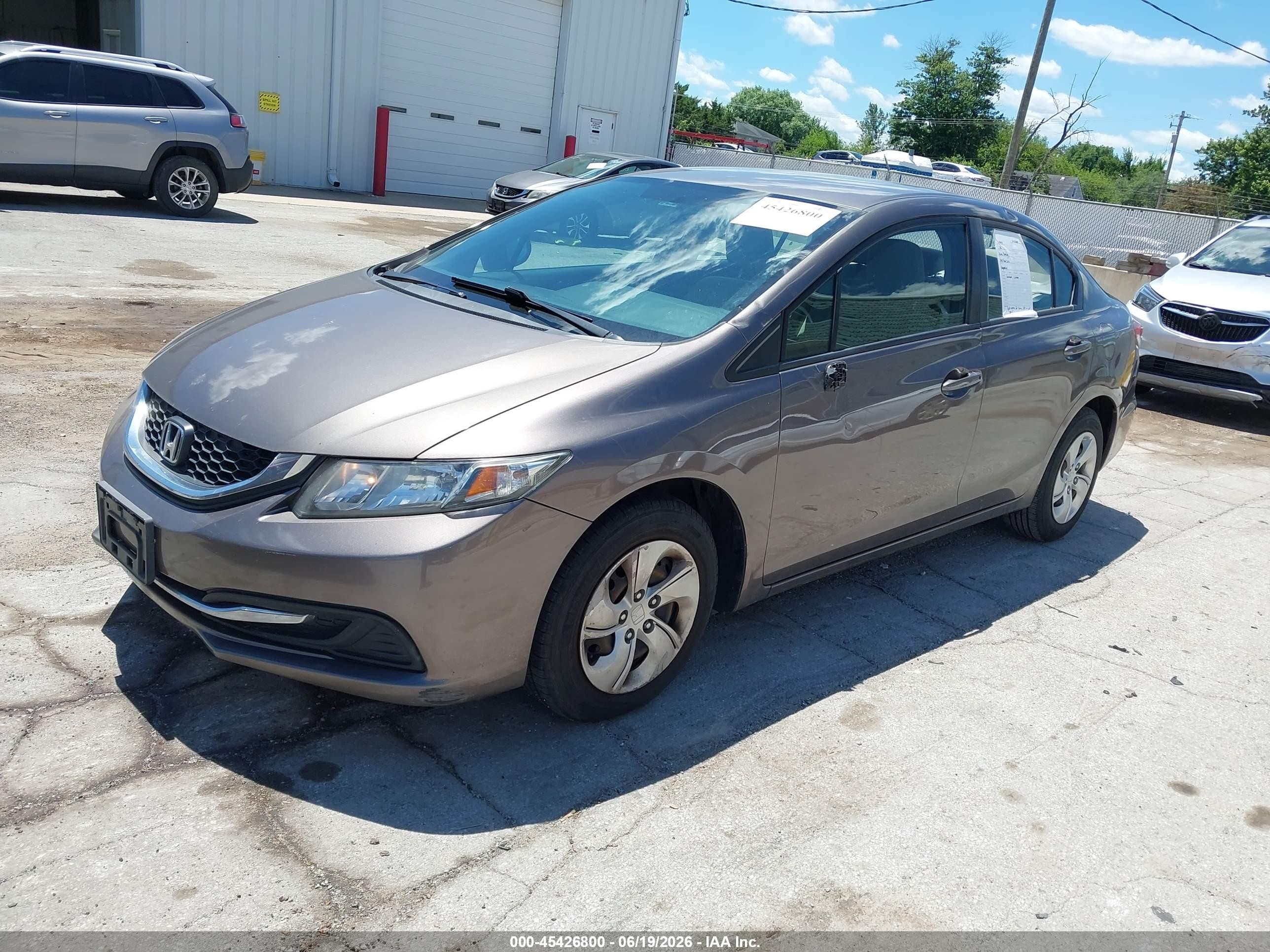2013 Honda Civic Lx Silver vin: 2HGFB2F5XDH579939