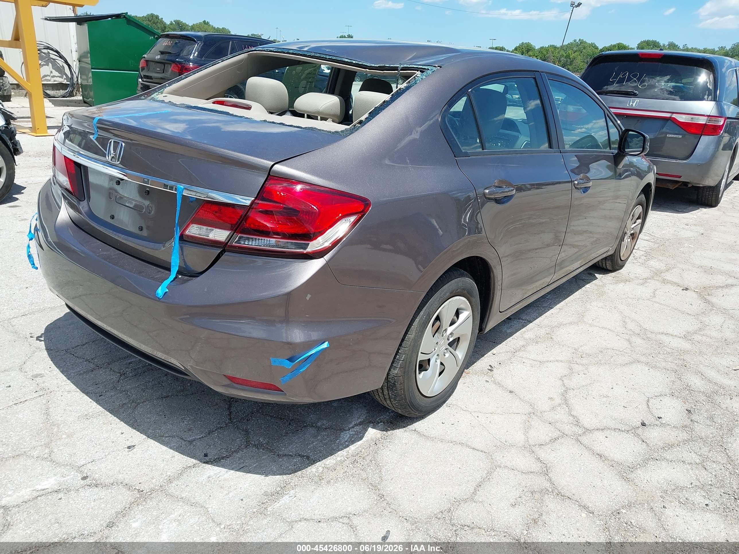 2013 Honda Civic Lx Silver vin: 2HGFB2F5XDH579939