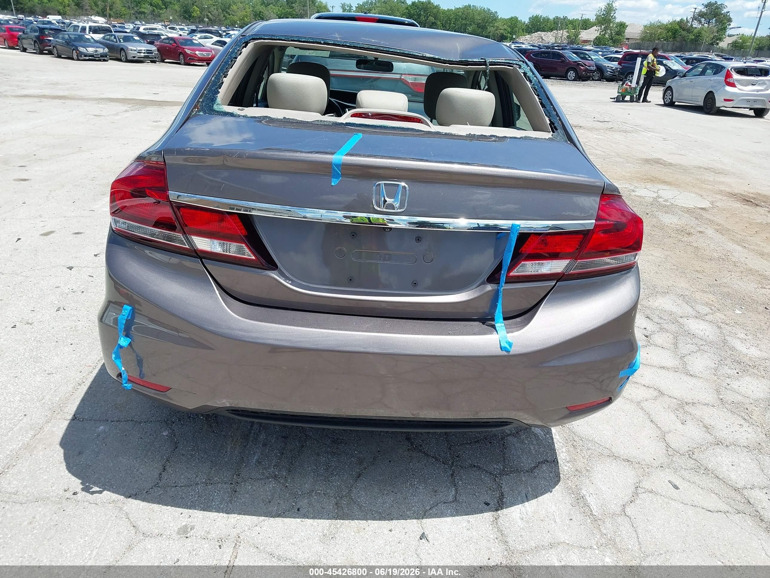 2013 Honda Civic Lx Silver vin: 2HGFB2F5XDH579939