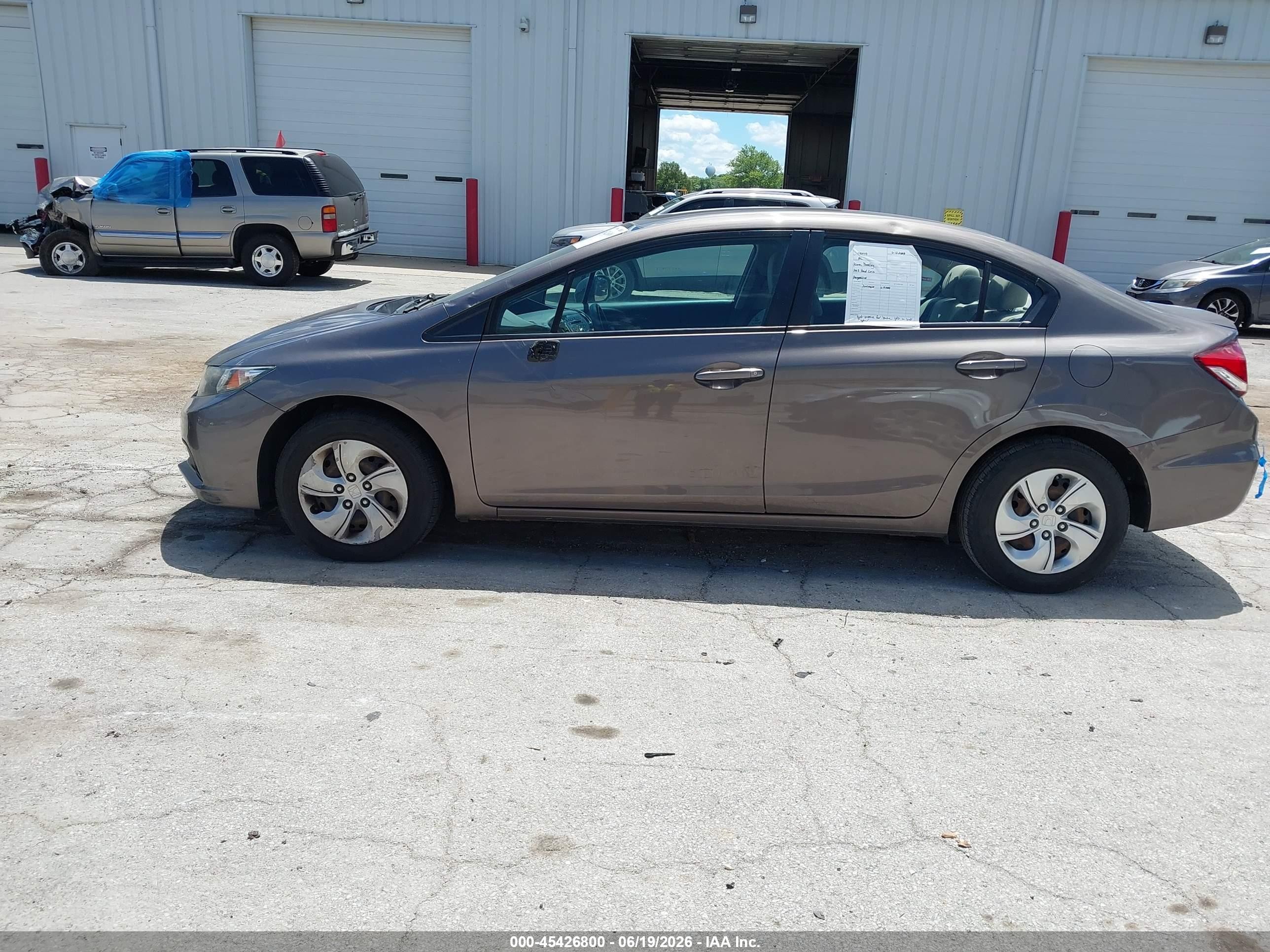 2013 Honda Civic Lx Silver vin: 2HGFB2F5XDH579939