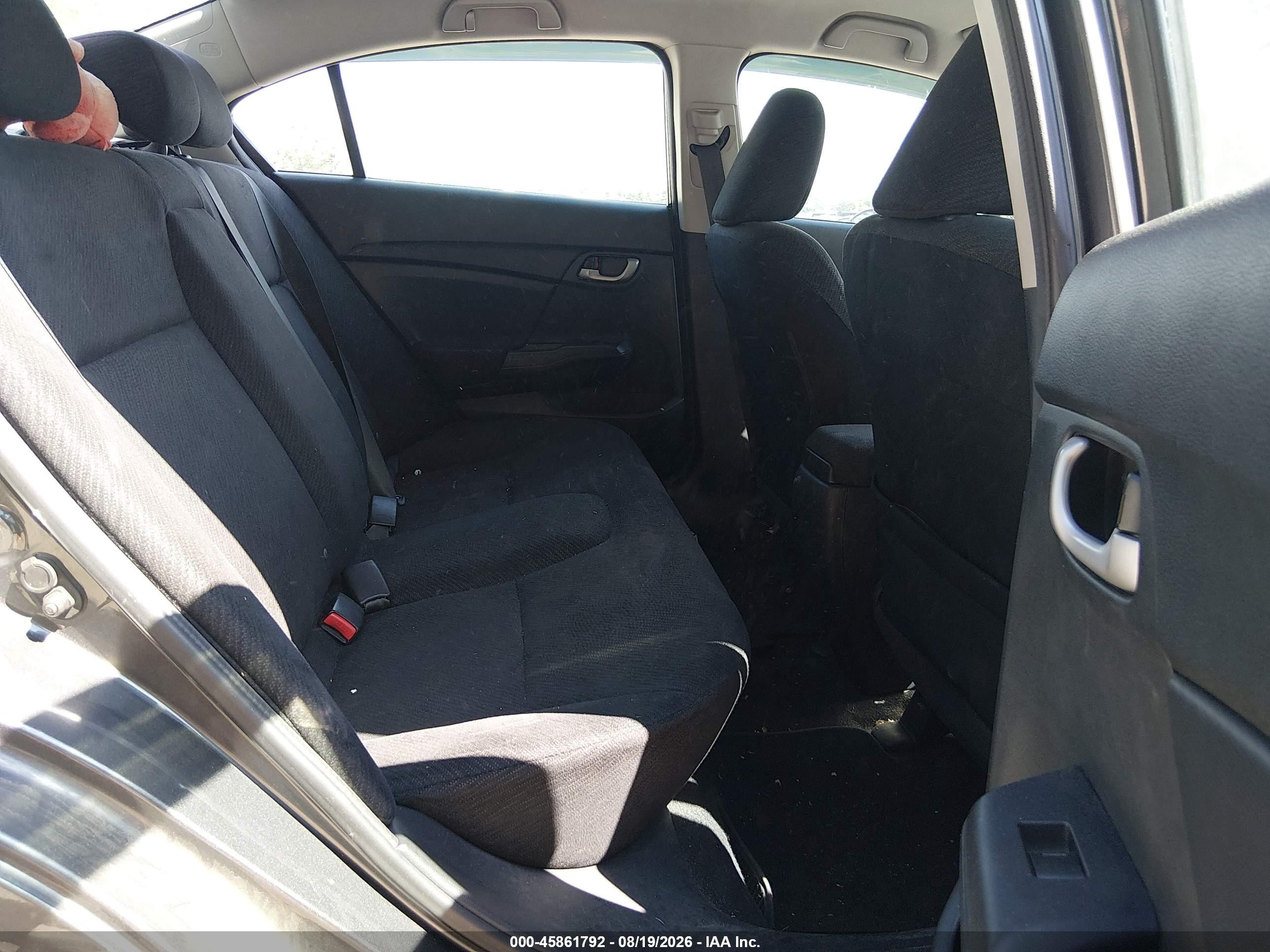 2013 Honda Civic Lx Gray vin: 2HGFB2F5XDH581724