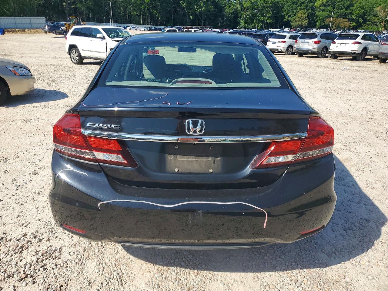 2013 Honda Civic Lx Black vin: 2HGFB2F5XDH581867