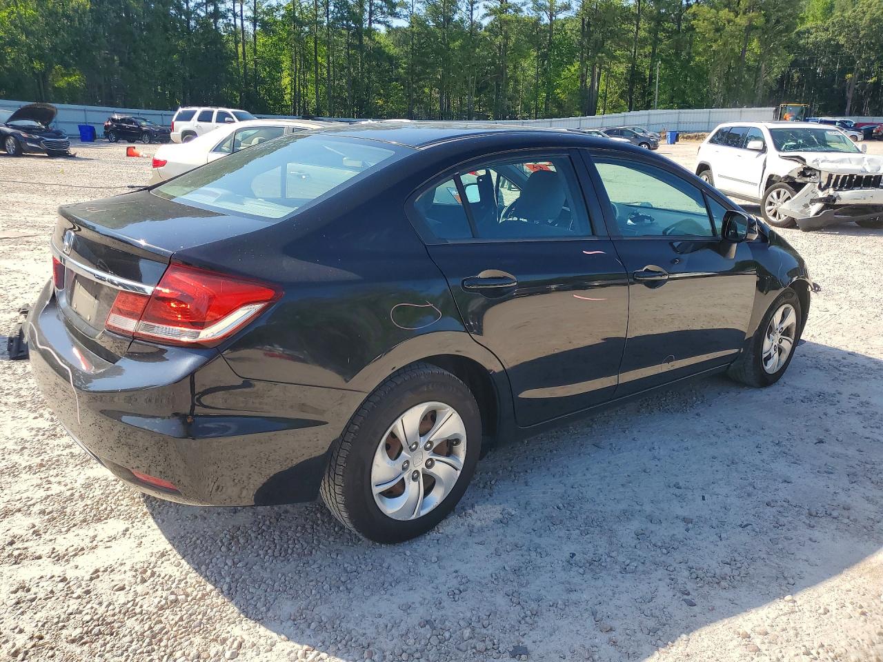 2013 Honda Civic Lx Black vin: 2HGFB2F5XDH581867