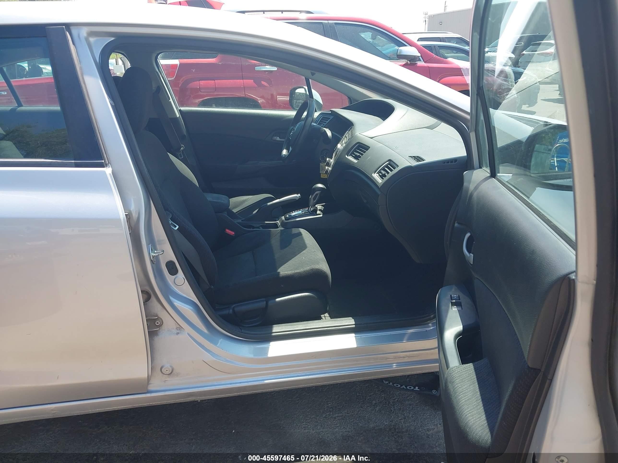 2013 Honda Civic Lx Silver vin: 2HGFB2F5XDH590276