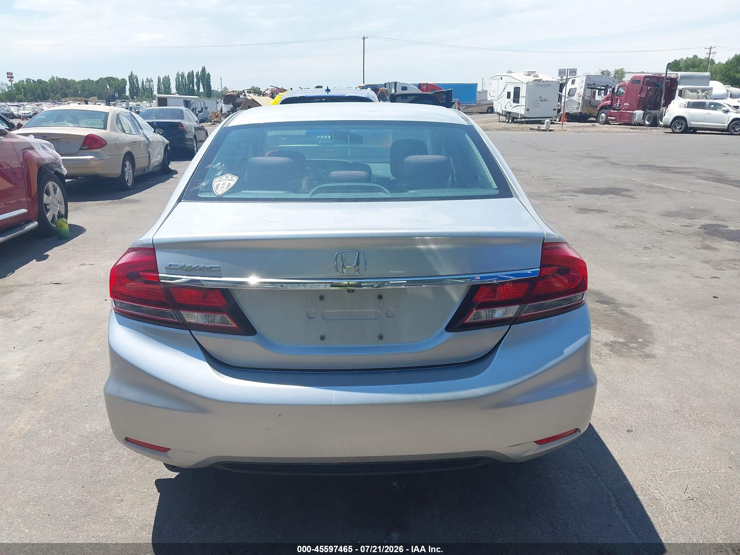2013 Honda Civic Lx Silver vin: 2HGFB2F5XDH590276