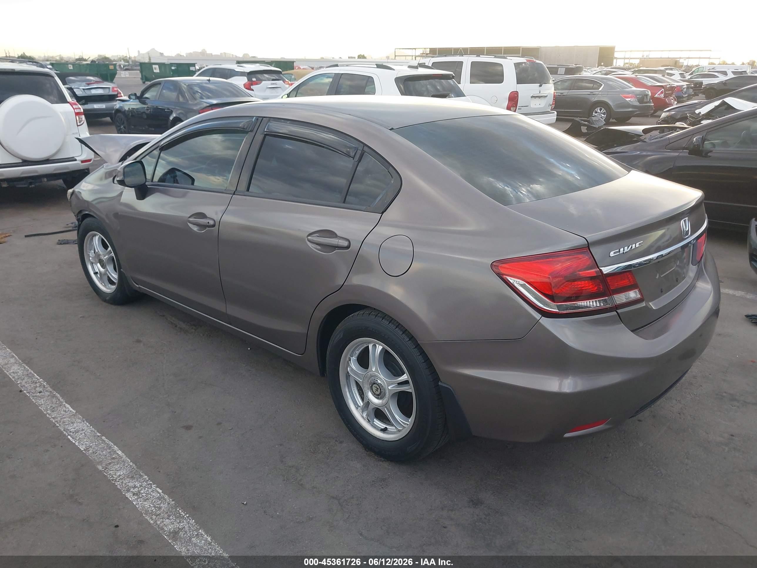 2013 Honda Civic Lx Gray vin: 2HGFB2F5XDH590360