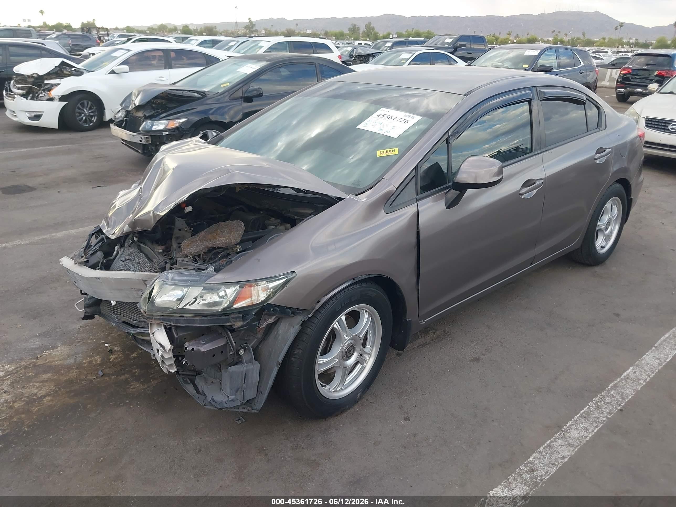 2013 Honda Civic Lx Gray vin: 2HGFB2F5XDH590360