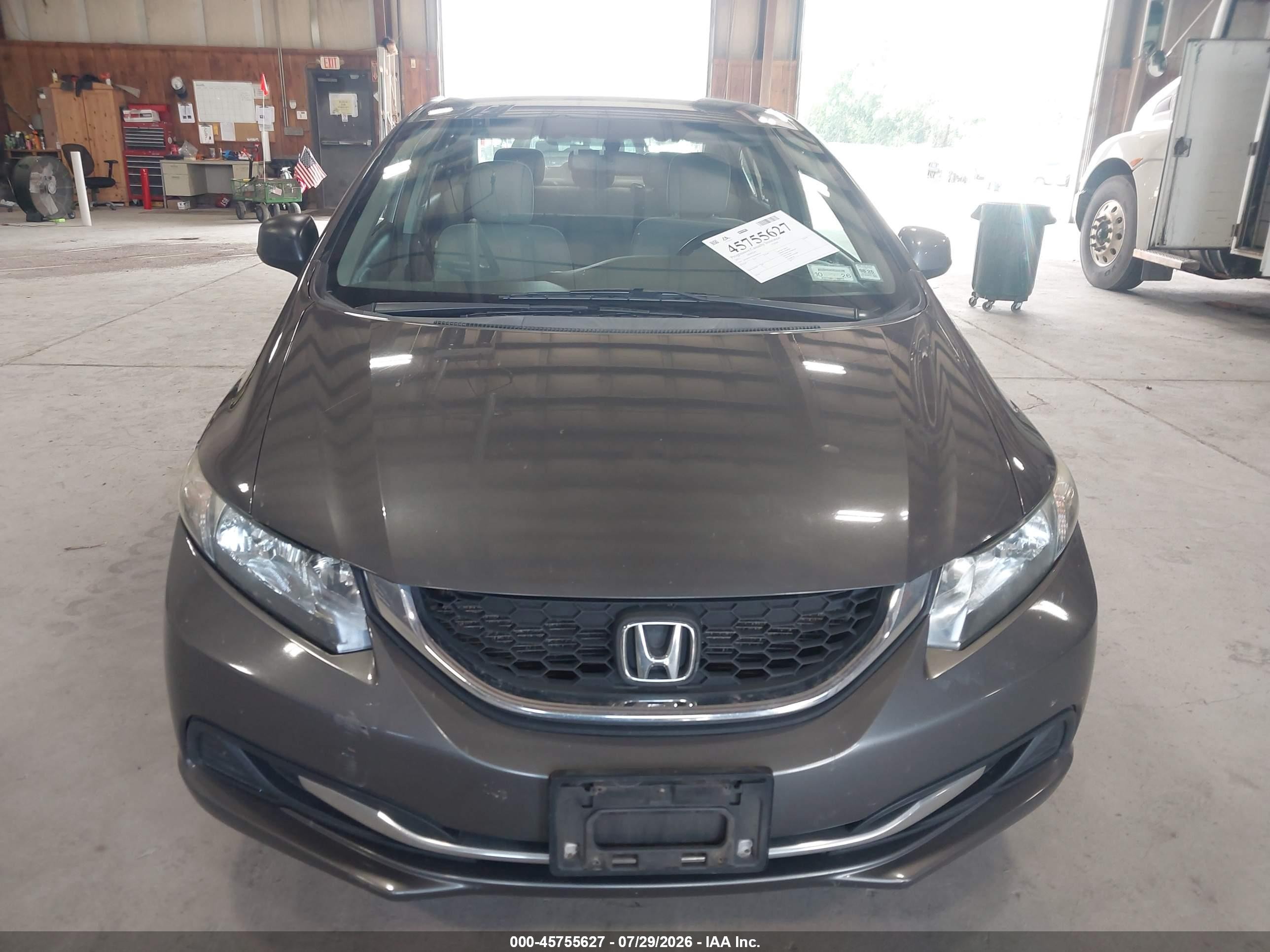 2013 Honda Civic Lx Gray vin: 2HGFB2F5XDH590536