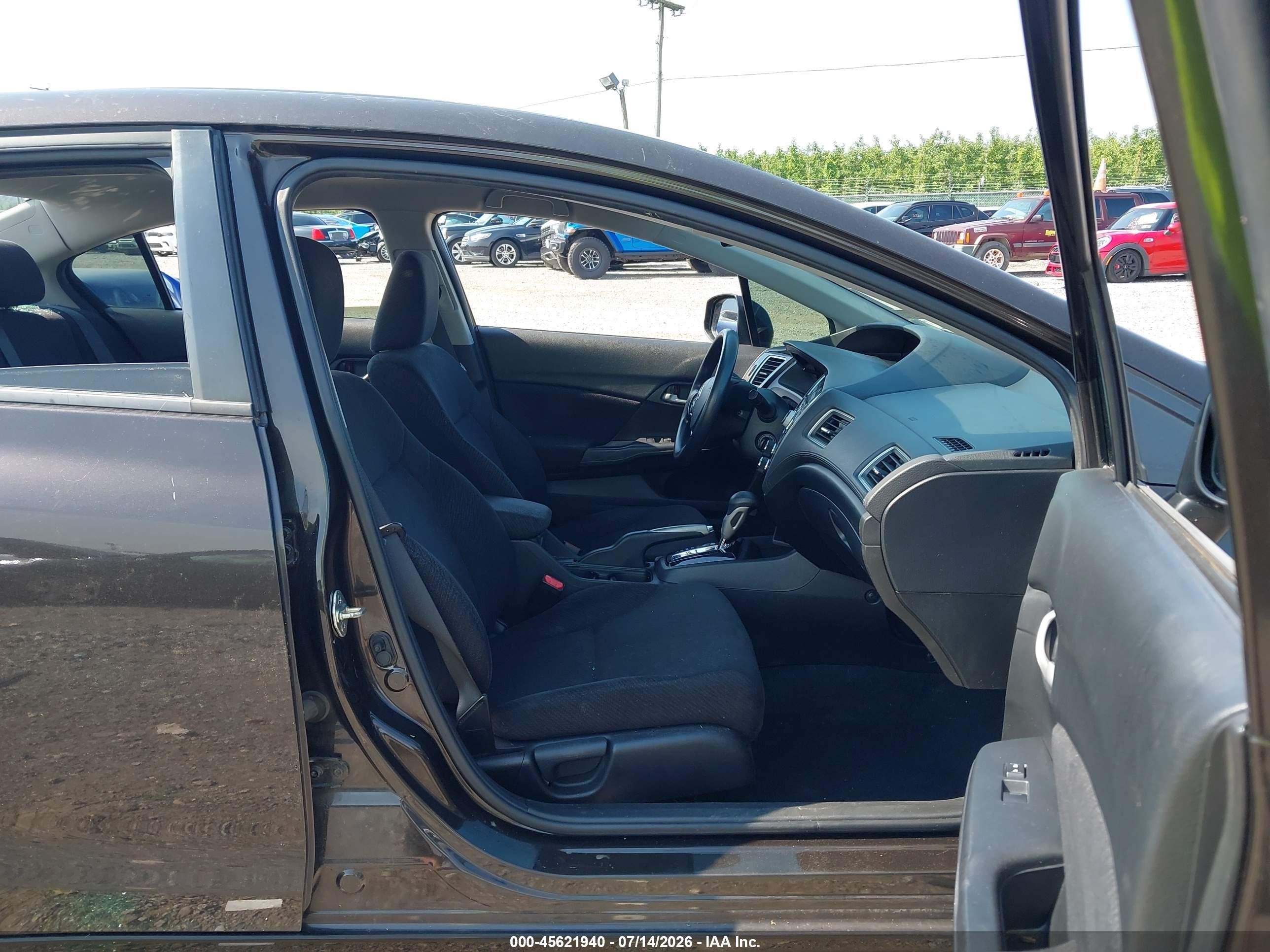 2013 Honda Civic Lx Black vin: 2HGFB2F5XDH599270