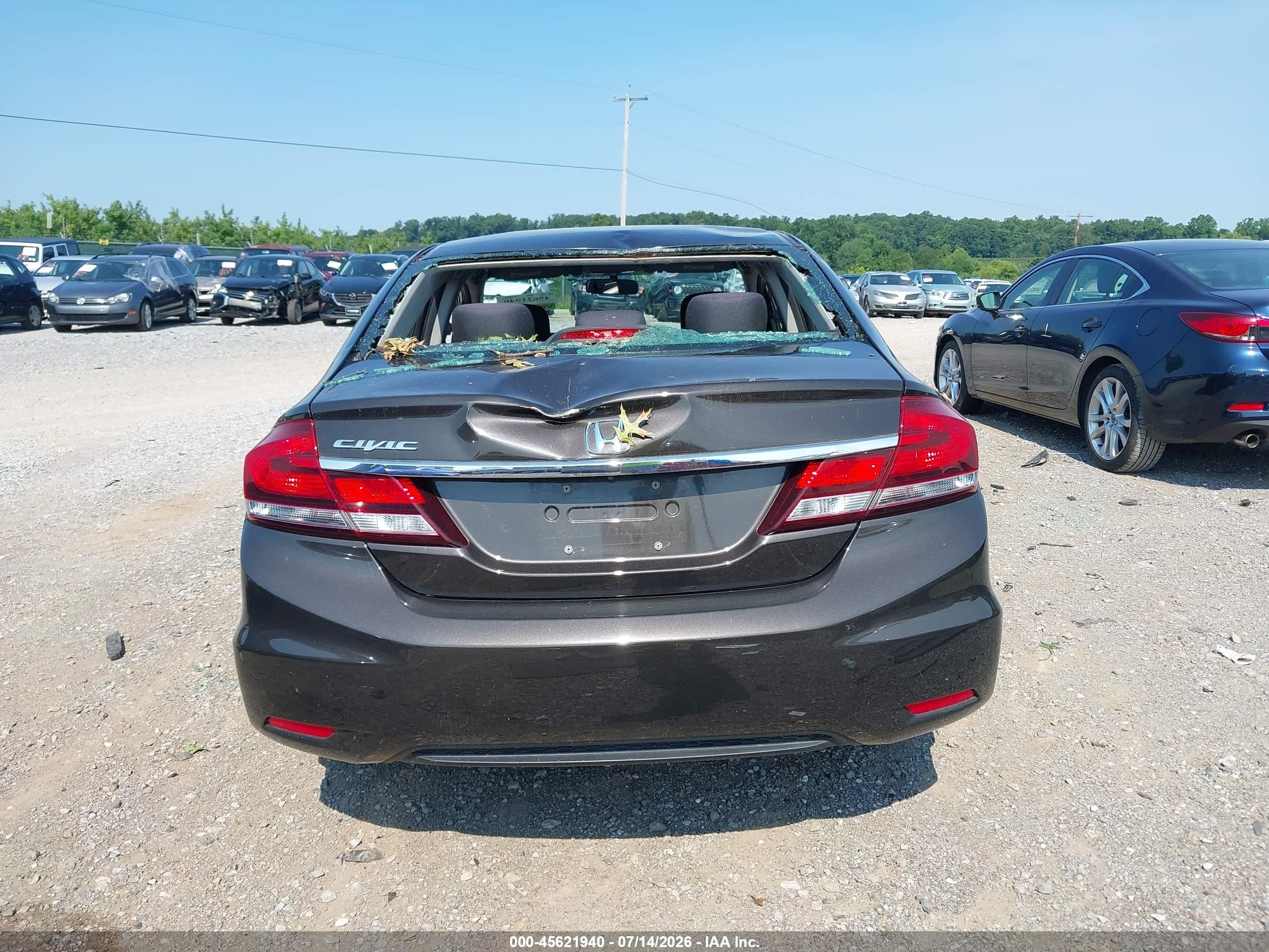 2013 Honda Civic Lx Black vin: 2HGFB2F5XDH599270