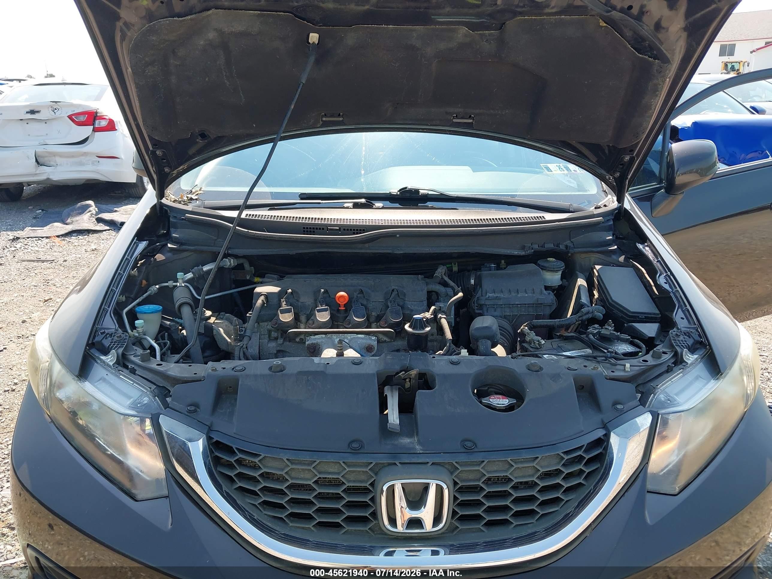 2013 Honda Civic Lx Black vin: 2HGFB2F5XDH599270