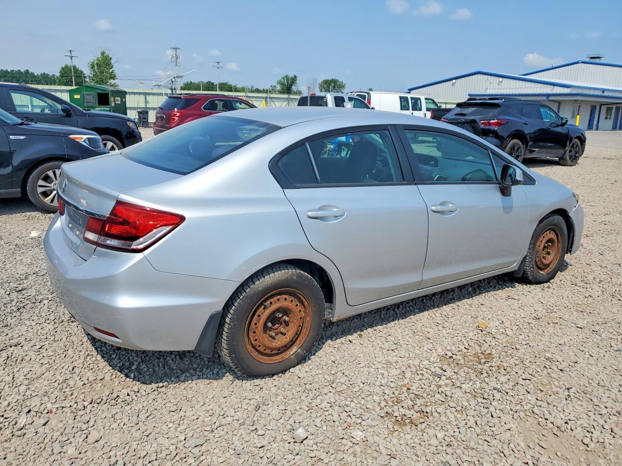 2013 Honda Civic Lx Silver vin: 2HGFB2F5XDH600899