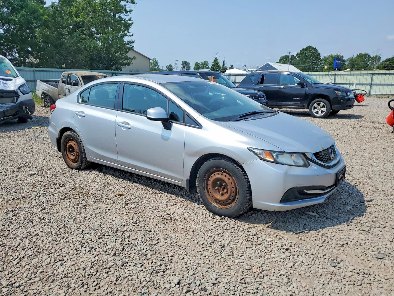 2013 Honda Civic Lx Silver vin: 2HGFB2F5XDH600899