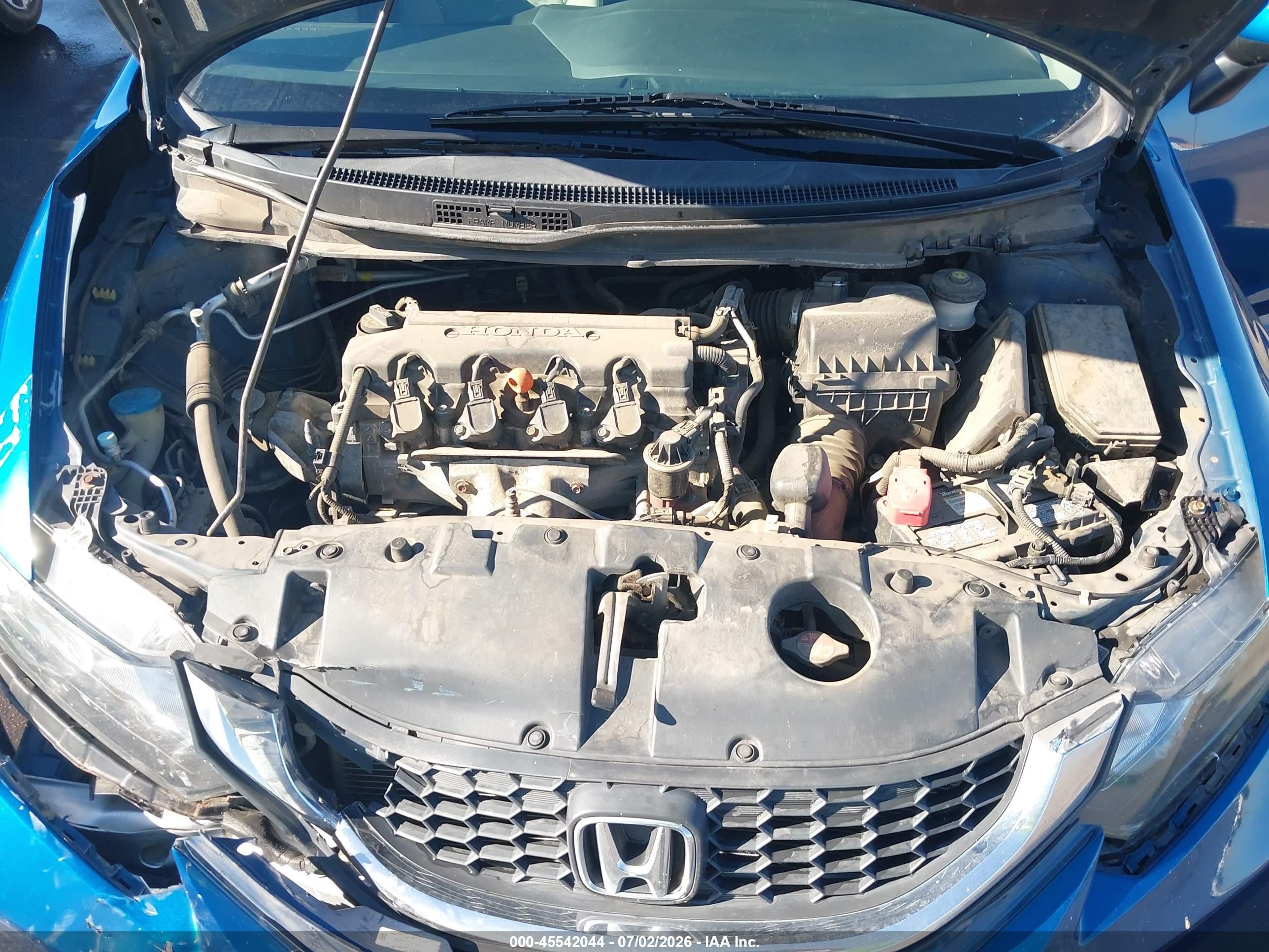 2013 Honda Civic Lx Blue vin: 2HGFB2F5XDH602619
