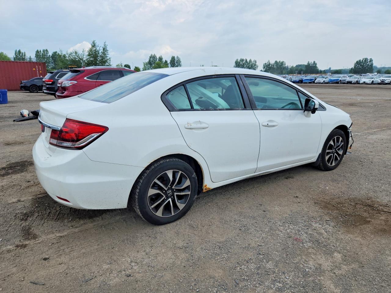 2014 Honda Civic Lx White vin: 2HGFB2F5XEH001390