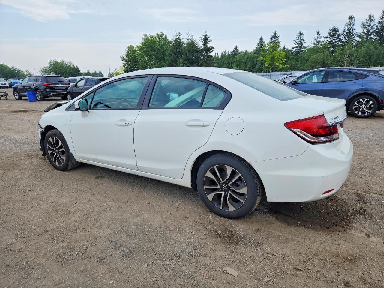 2014 Honda Civic Lx White vin: 2HGFB2F5XEH001390