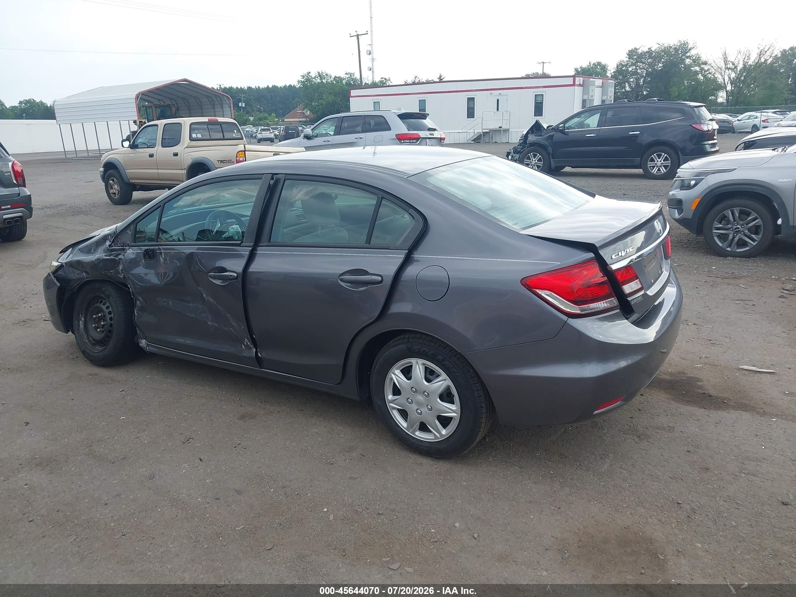 2014 Honda Civic Lx Gray vin: 2HGFB2F5XEH501338