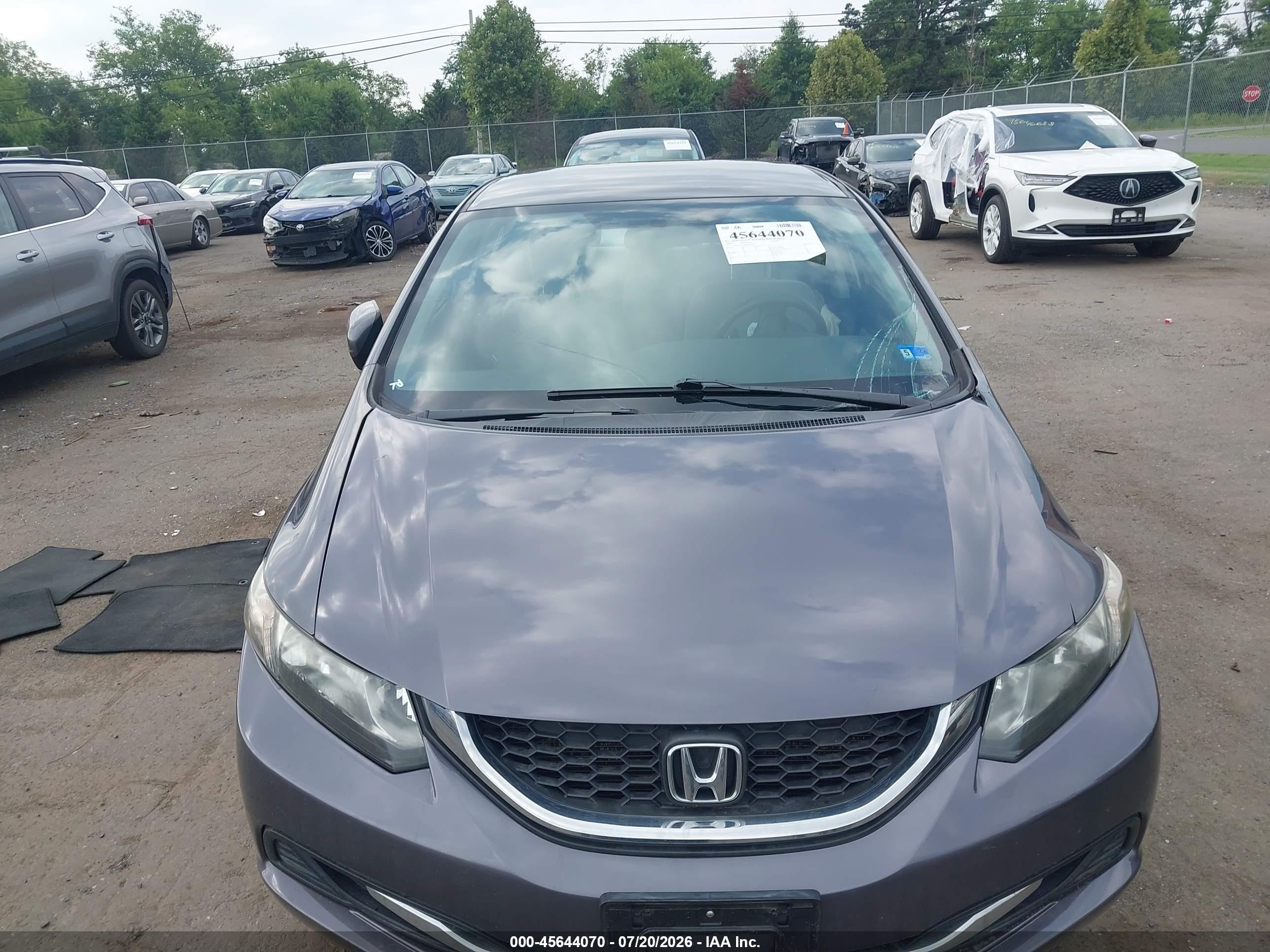 2014 Honda Civic Lx Gray vin: 2HGFB2F5XEH501338