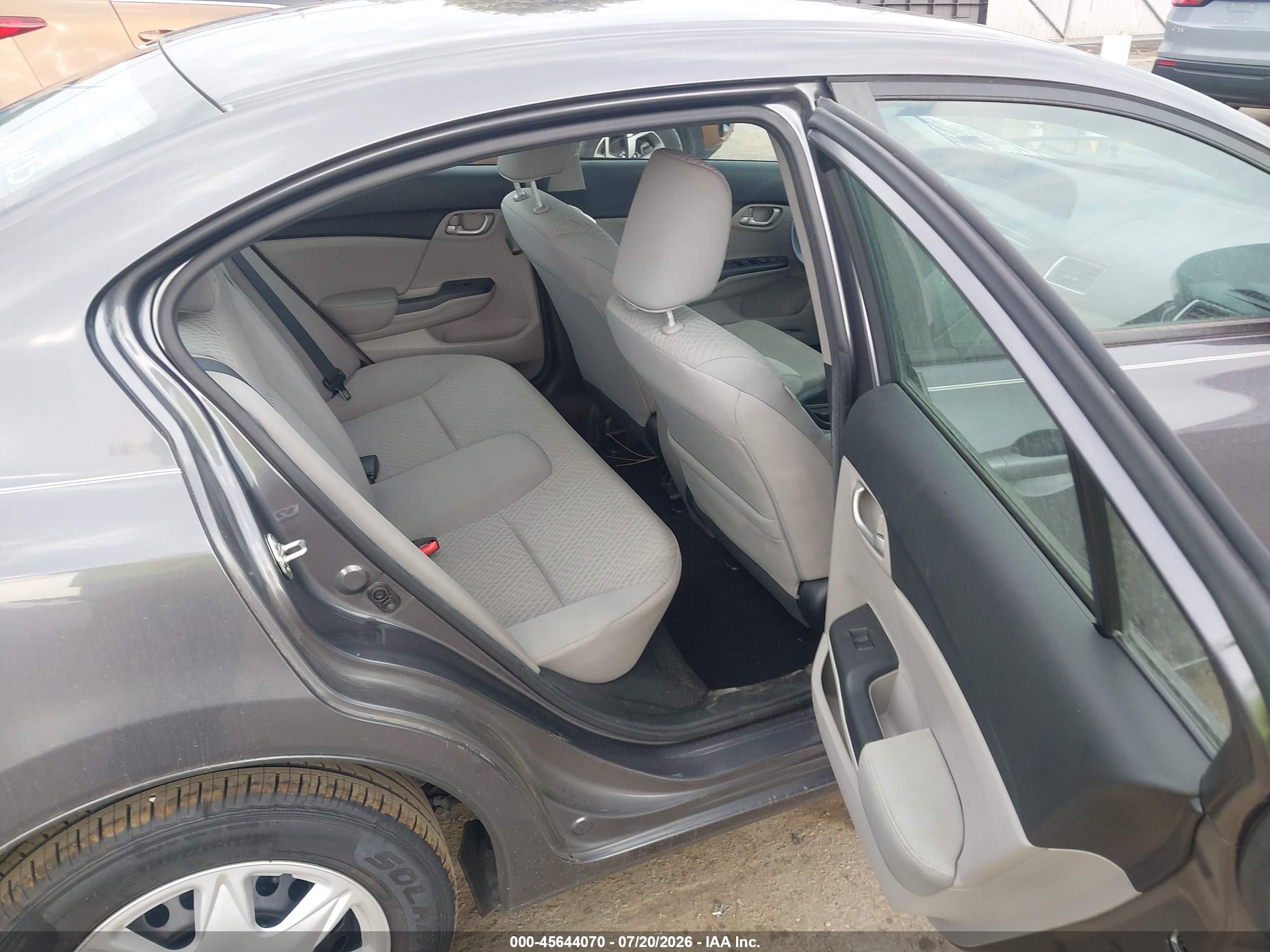 2014 Honda Civic Lx Gray vin: 2HGFB2F5XEH501338