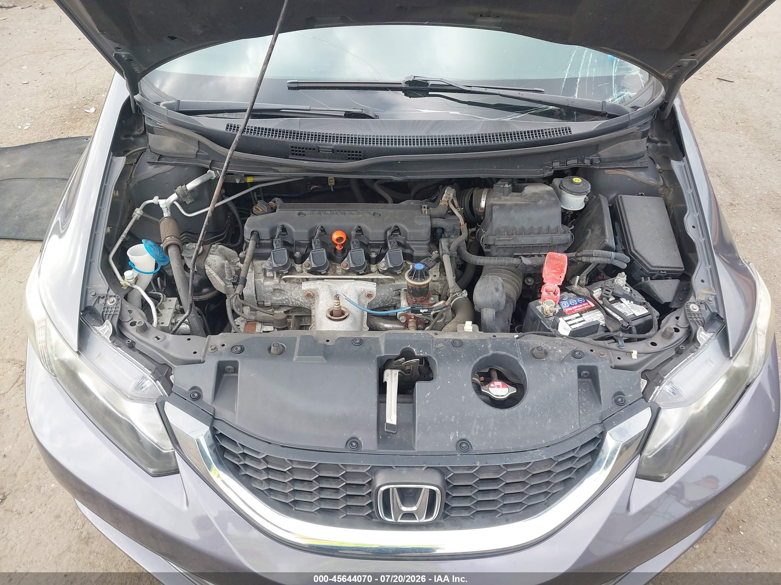 2014 Honda Civic Lx Gray vin: 2HGFB2F5XEH501338