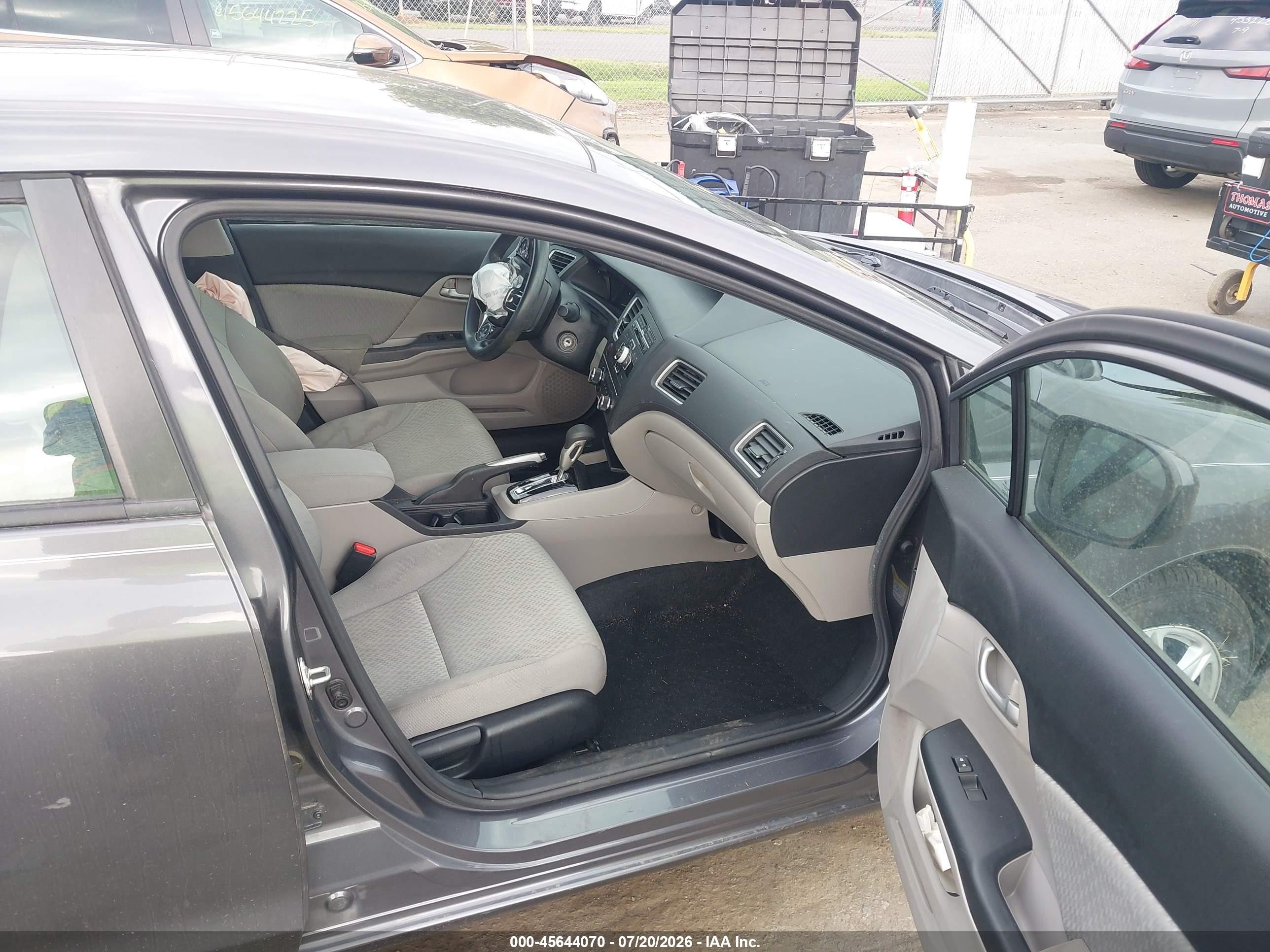 2014 Honda Civic Lx Gray vin: 2HGFB2F5XEH501338