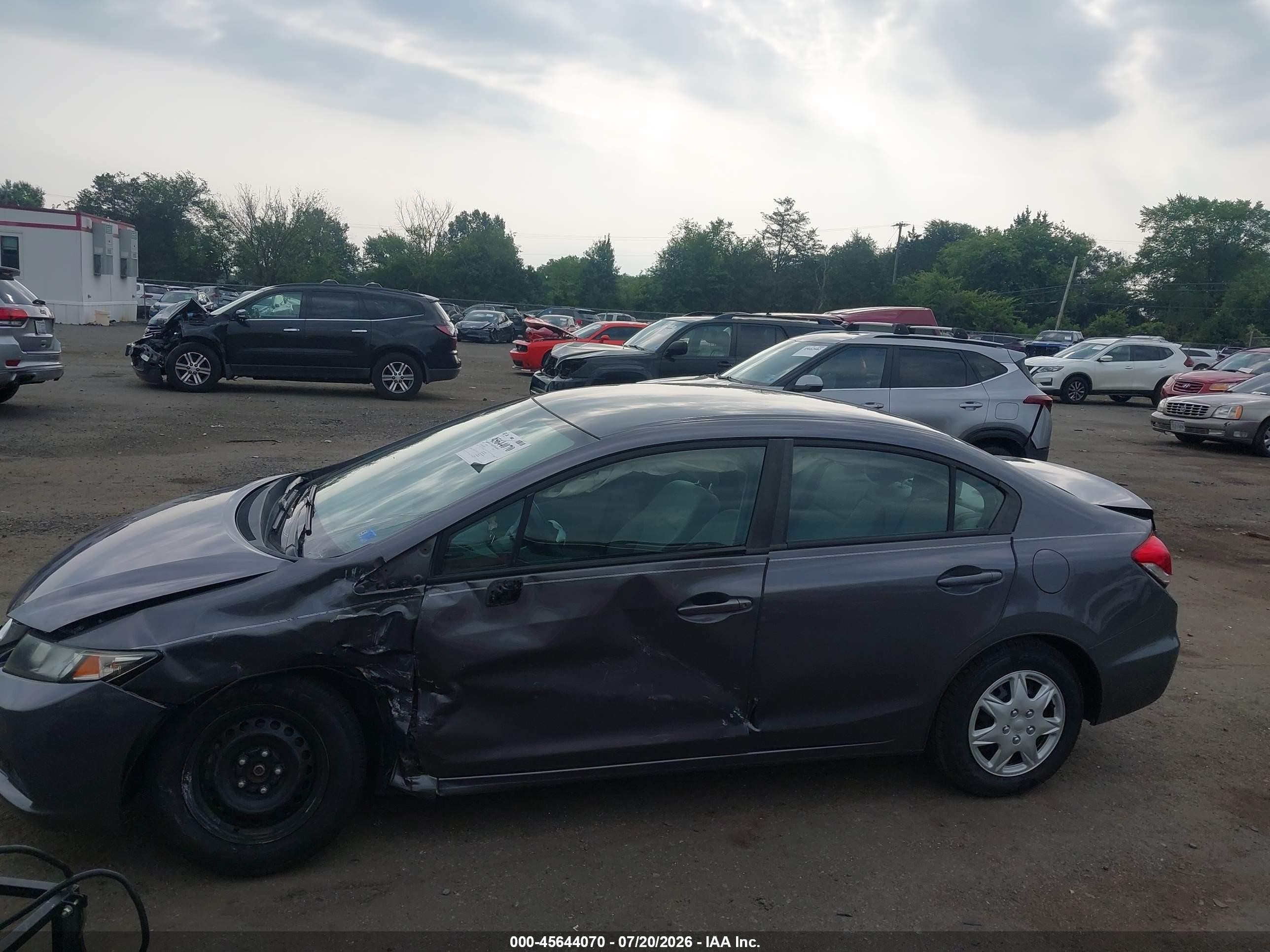 2014 Honda Civic Lx Gray vin: 2HGFB2F5XEH501338