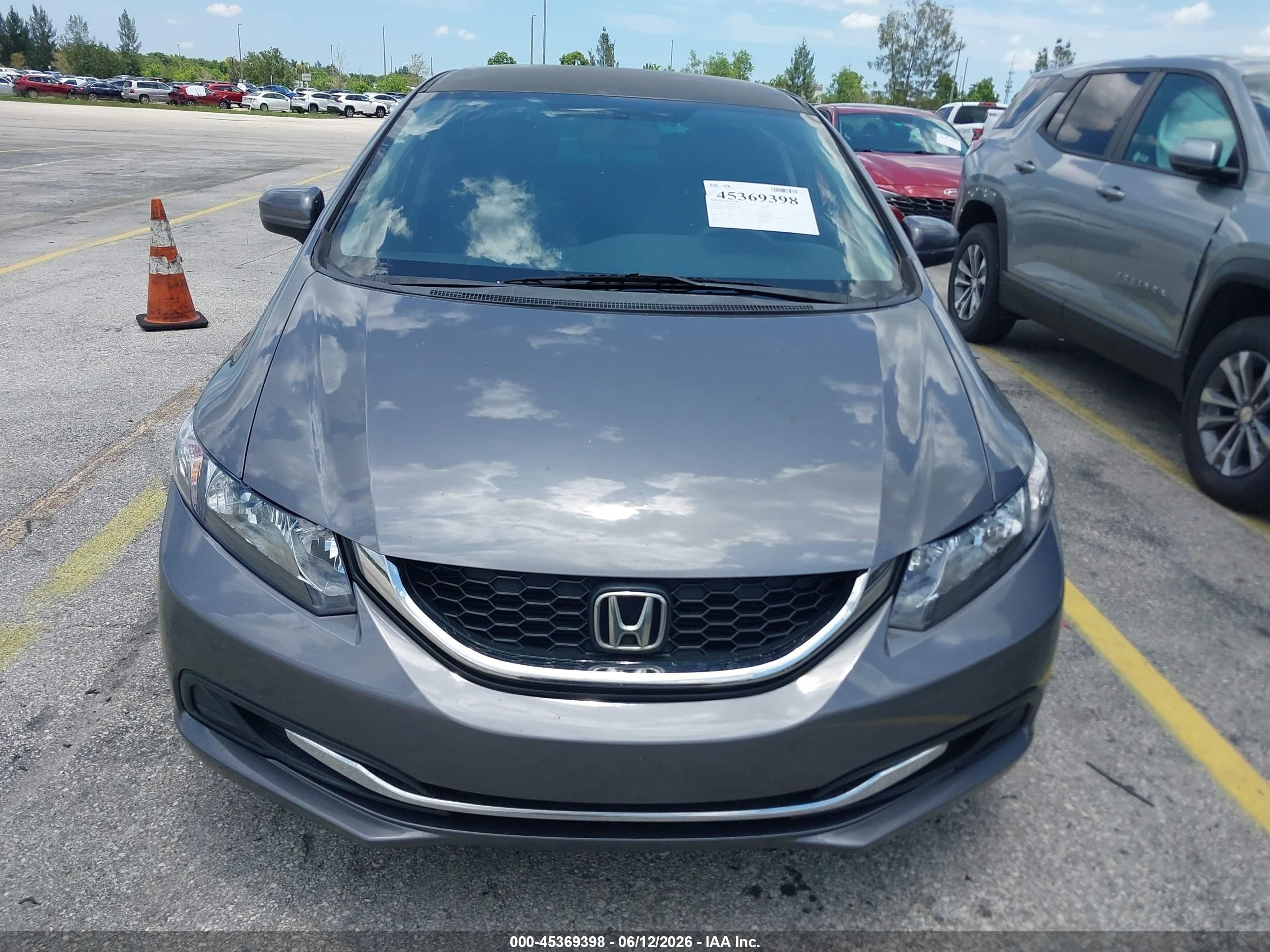 2014 Honda Civic Lx Gray vin: 2HGFB2F5XEH503400