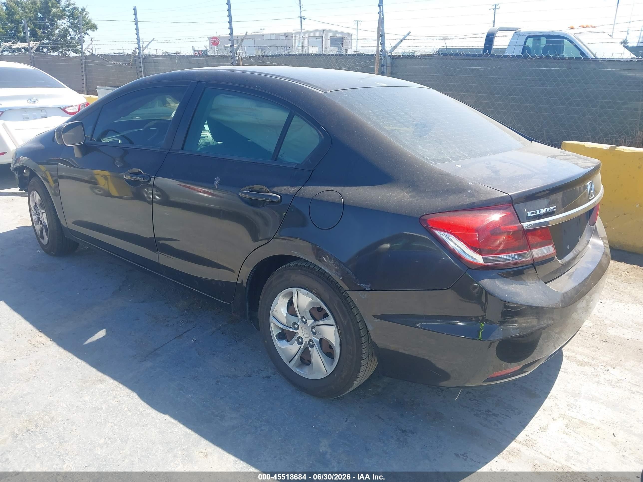2014 Honda Civic Lx Black vin: 2HGFB2F5XEH513117