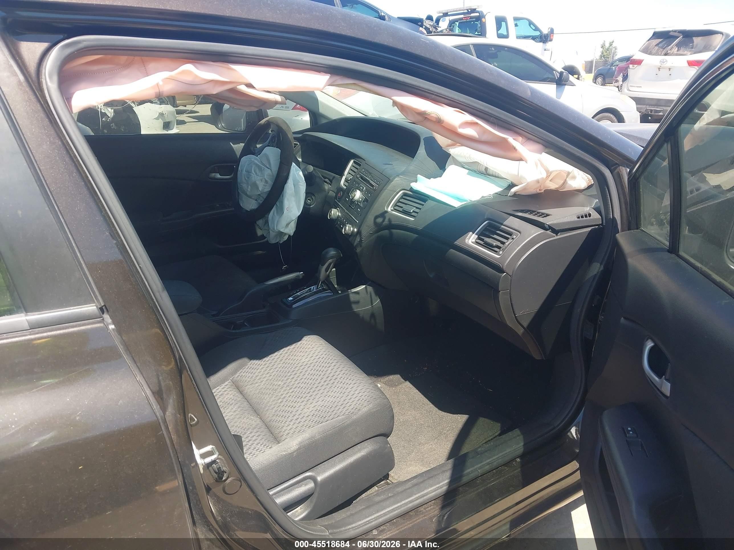 2014 Honda Civic Lx Black vin: 2HGFB2F5XEH513117