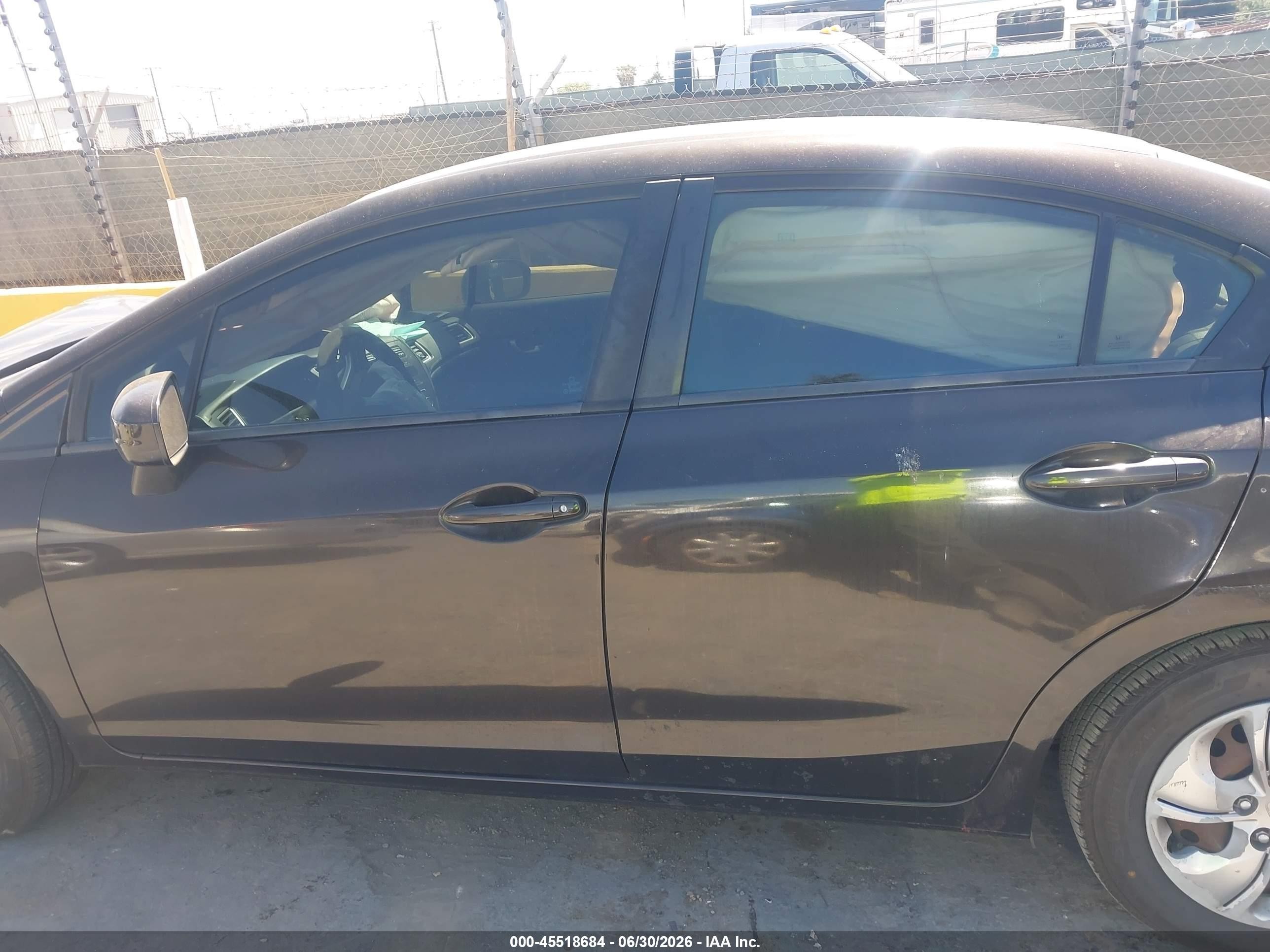 2014 Honda Civic Lx Black vin: 2HGFB2F5XEH513117