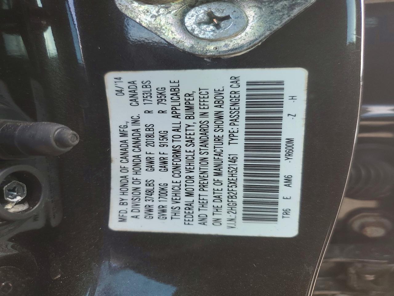 2014 Honda Civic Ex Brown vin: 2HGFB2F5XEH521461