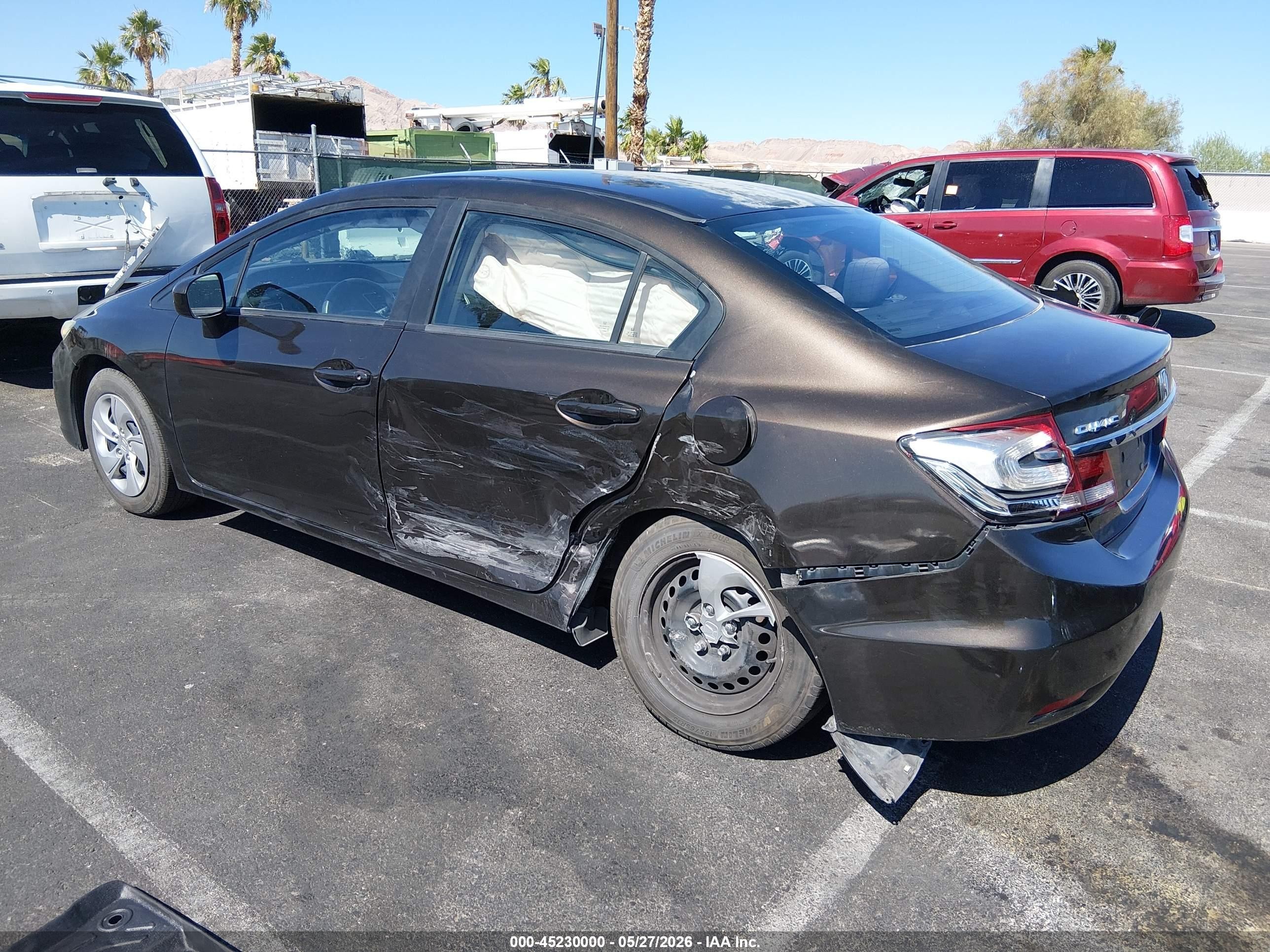 2014 Honda Civic Lx Brown vin: 2HGFB2F5XEH523209