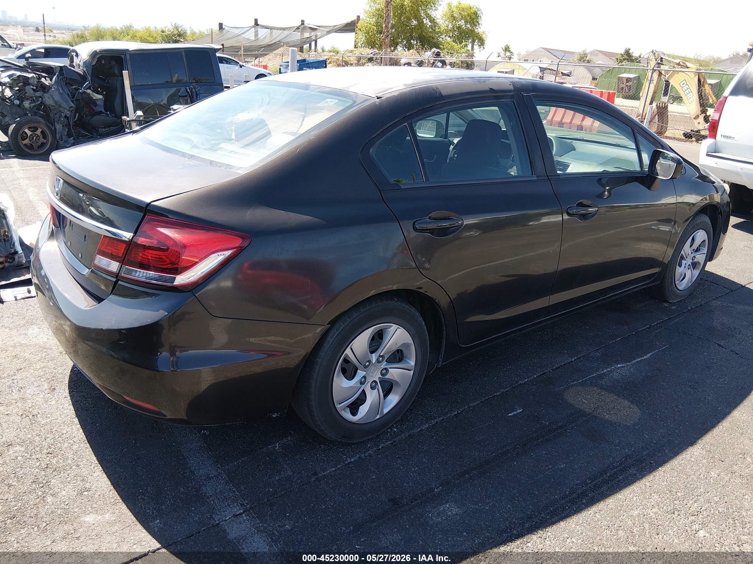 2014 Honda Civic Lx Brown vin: 2HGFB2F5XEH523209